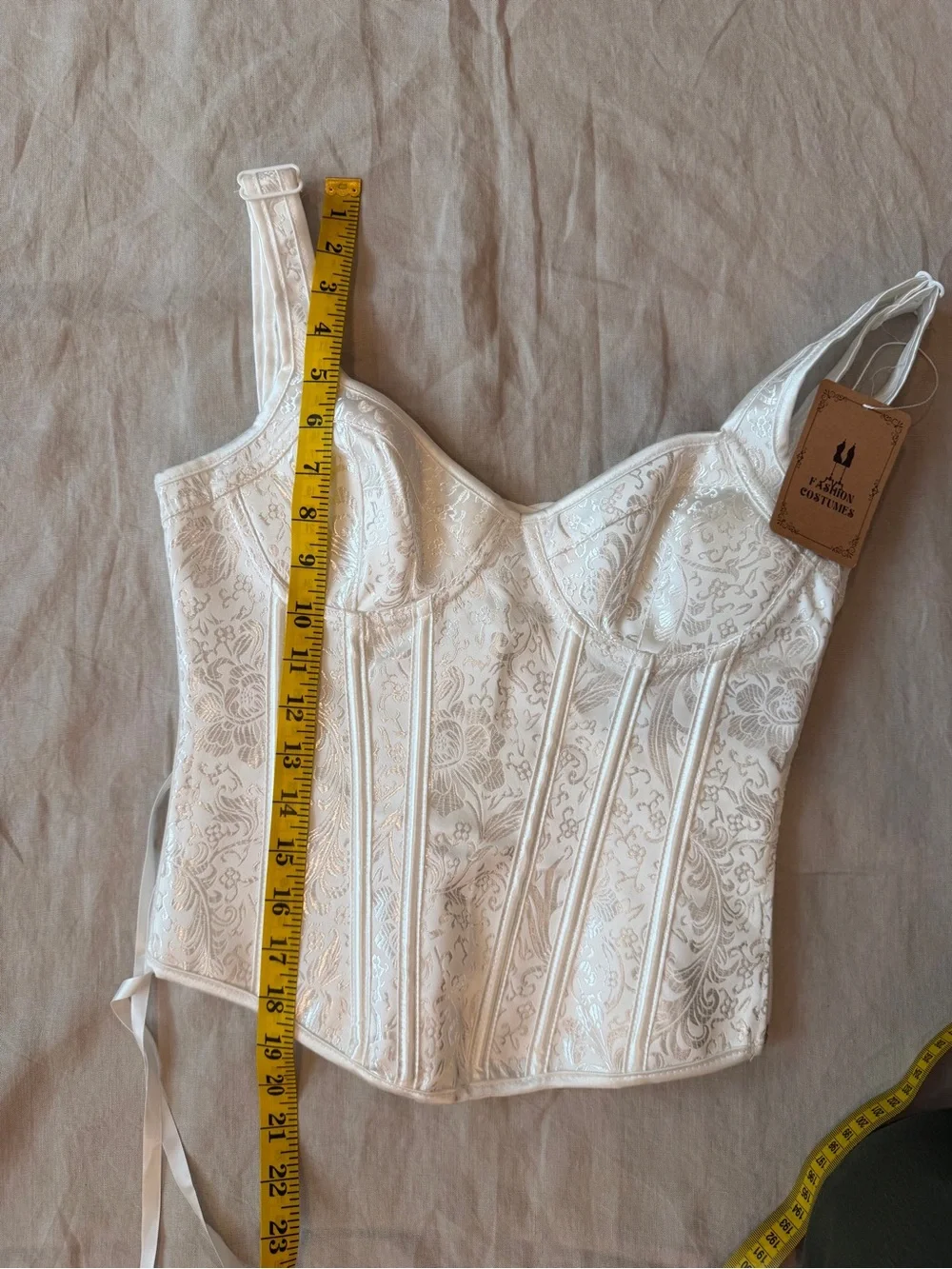 NWT White Lace Corset Top xs to small - Picture 13 of 14
